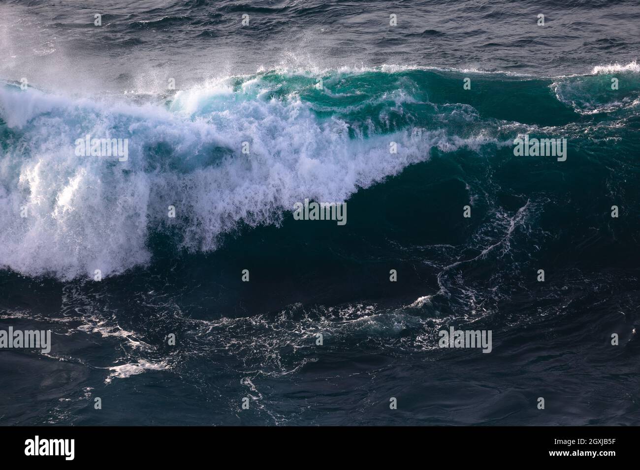 Large waves during a sea storm at the basque coast Stock Photo - Alamy