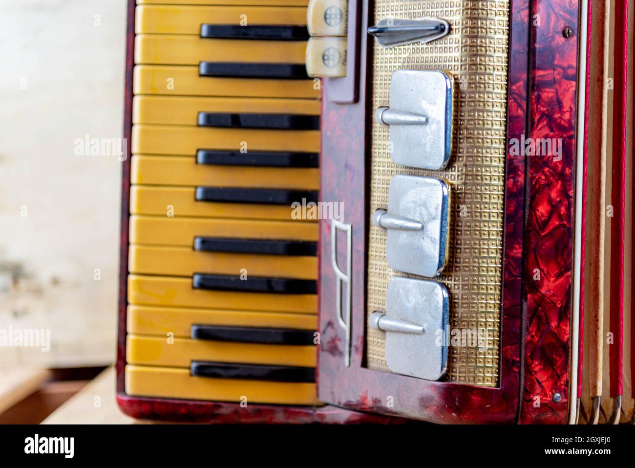 Wind instrument with 2024 bellows and keys