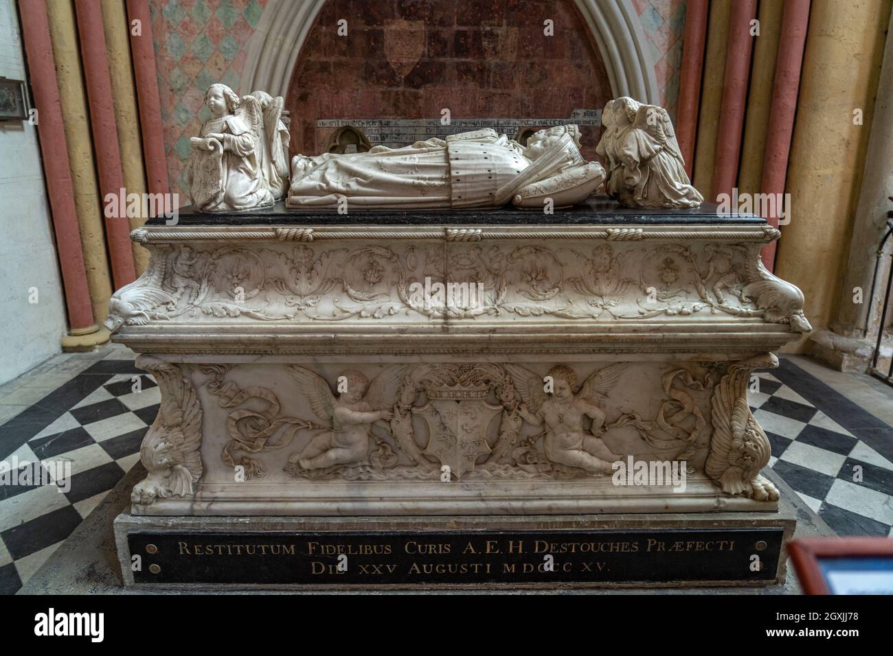 Marmorhochgrab für die Söhne von Anne de Bretagne und Karl VIII, Charles-Orland und Charles, Kathedrale Saint-Gatien  in  Tours, Loiretal, Frankreich Stock Photo