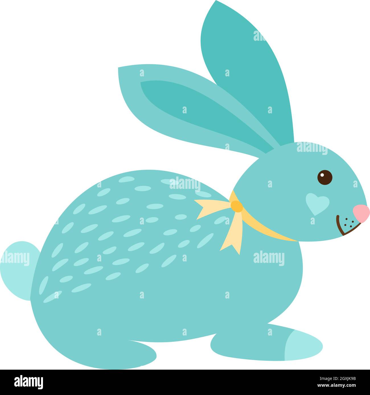 Cute Easter blue bunny Stock Vector Image & Art - Alamy