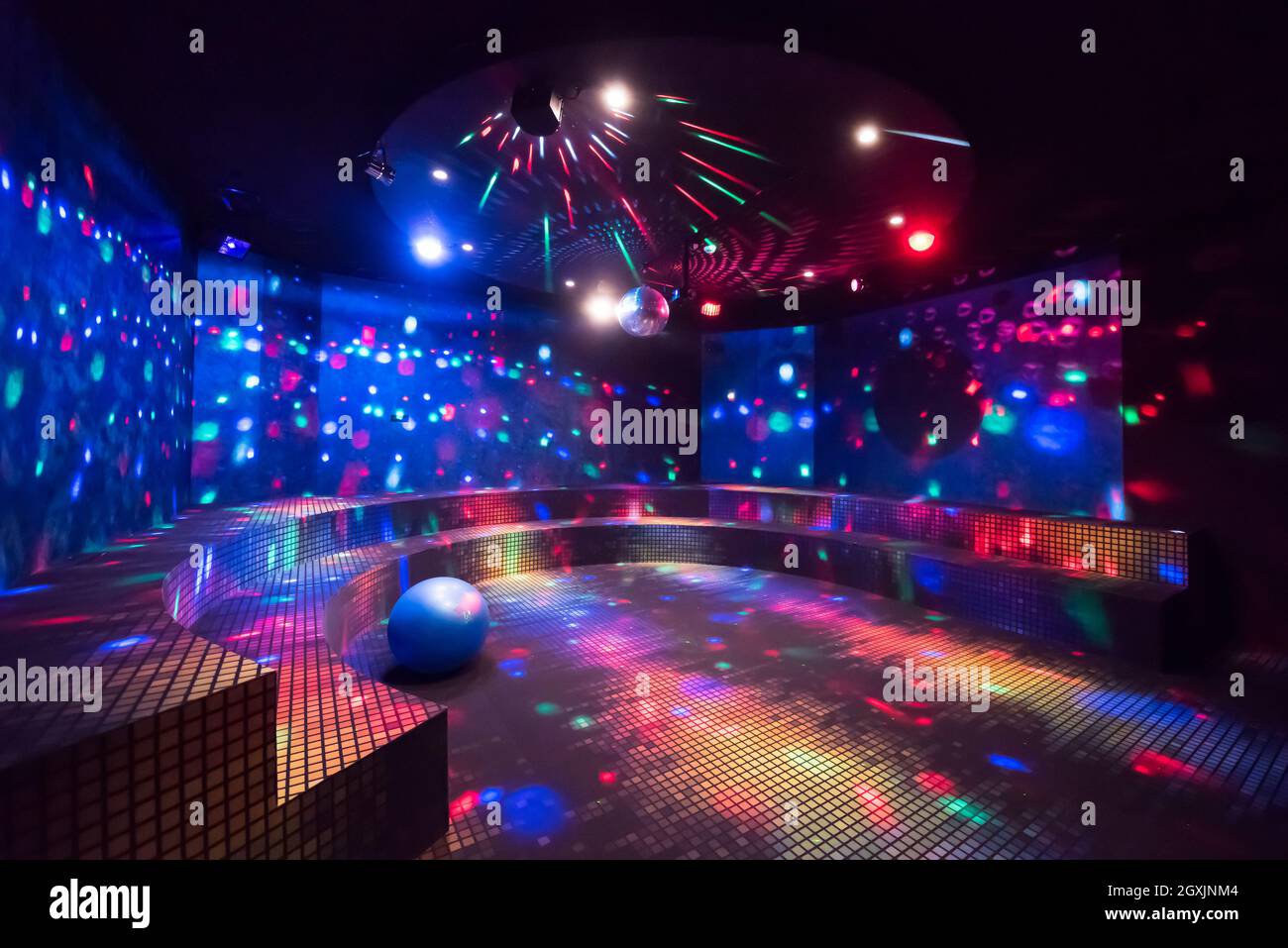Disco ball light reflection background Stock Photo Alamy