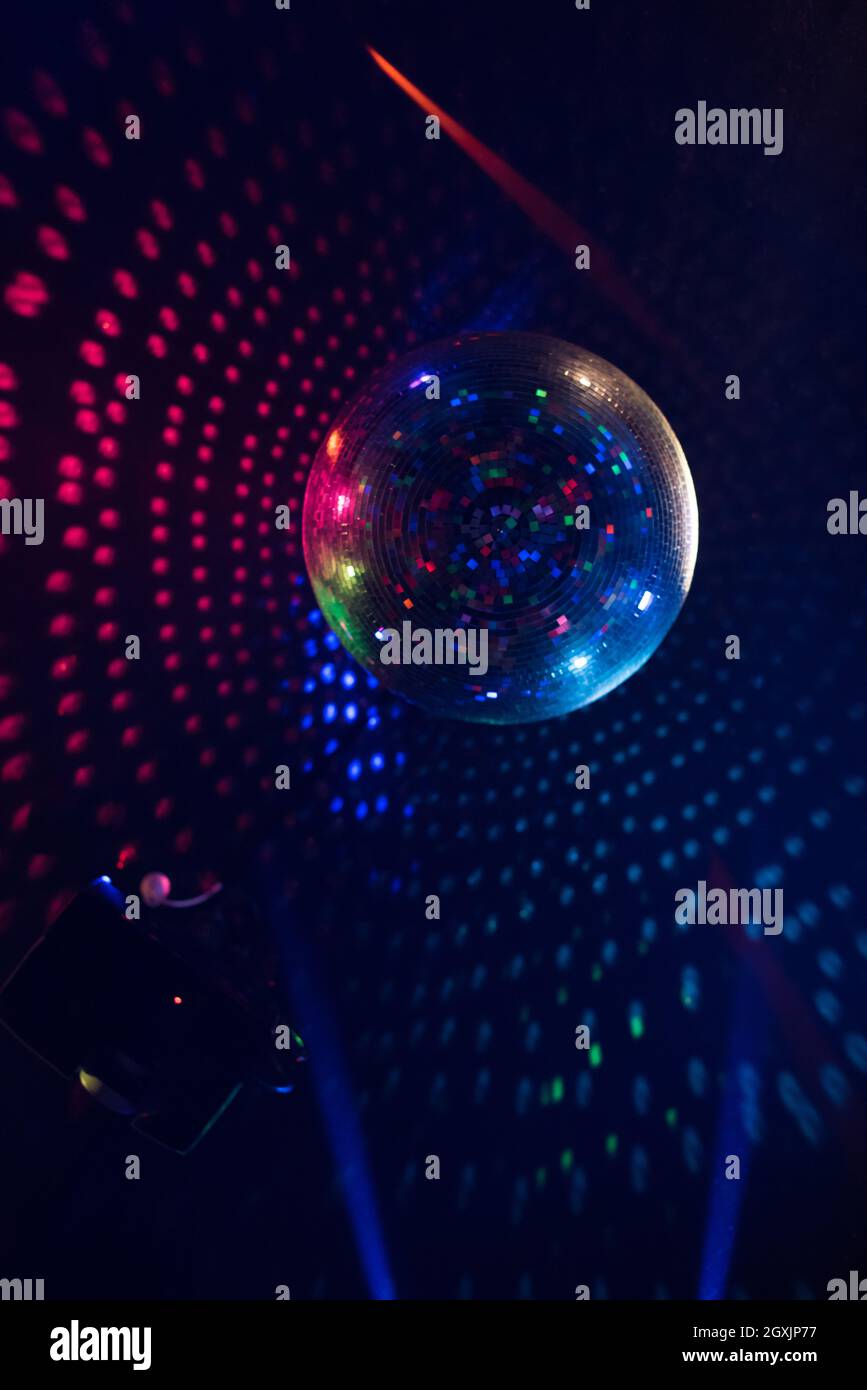 Disco ball light reflection background Stock Photo Alamy
