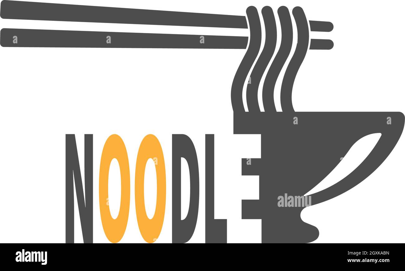 Noodle icon logo design template vector illustration Stock Vector