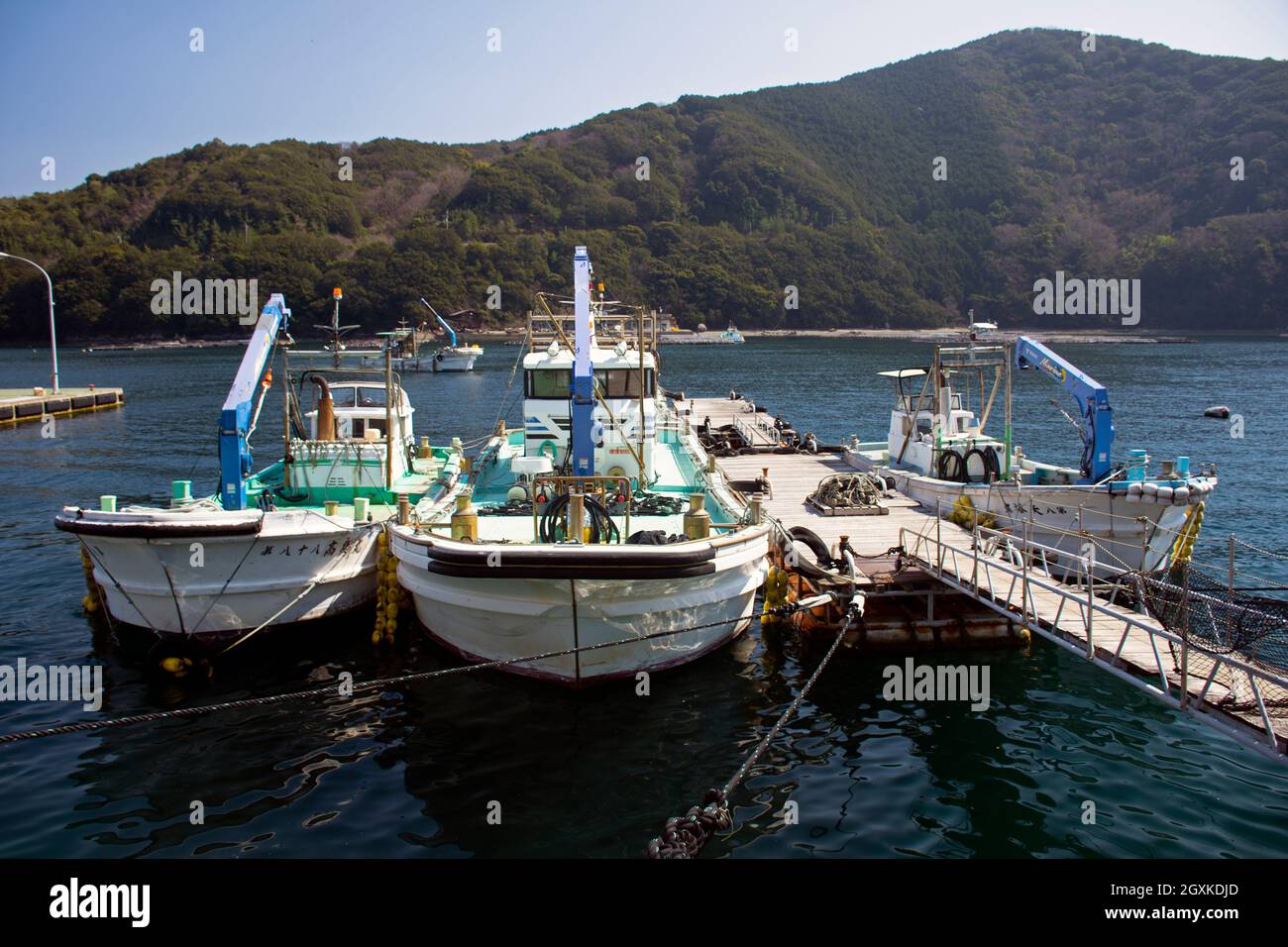 Fishing boats at Ainan, Japan Stock Photo
