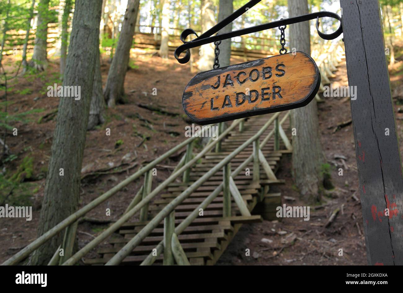 The famous Jacobs Ladder staircase in Victoria Park, Truro, Nova Scotia