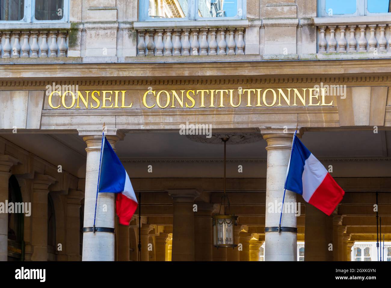 Exterior view of the Constitutional Council, a French institution in charge of verifying the conformity of laws with the French constitution Stock Photo