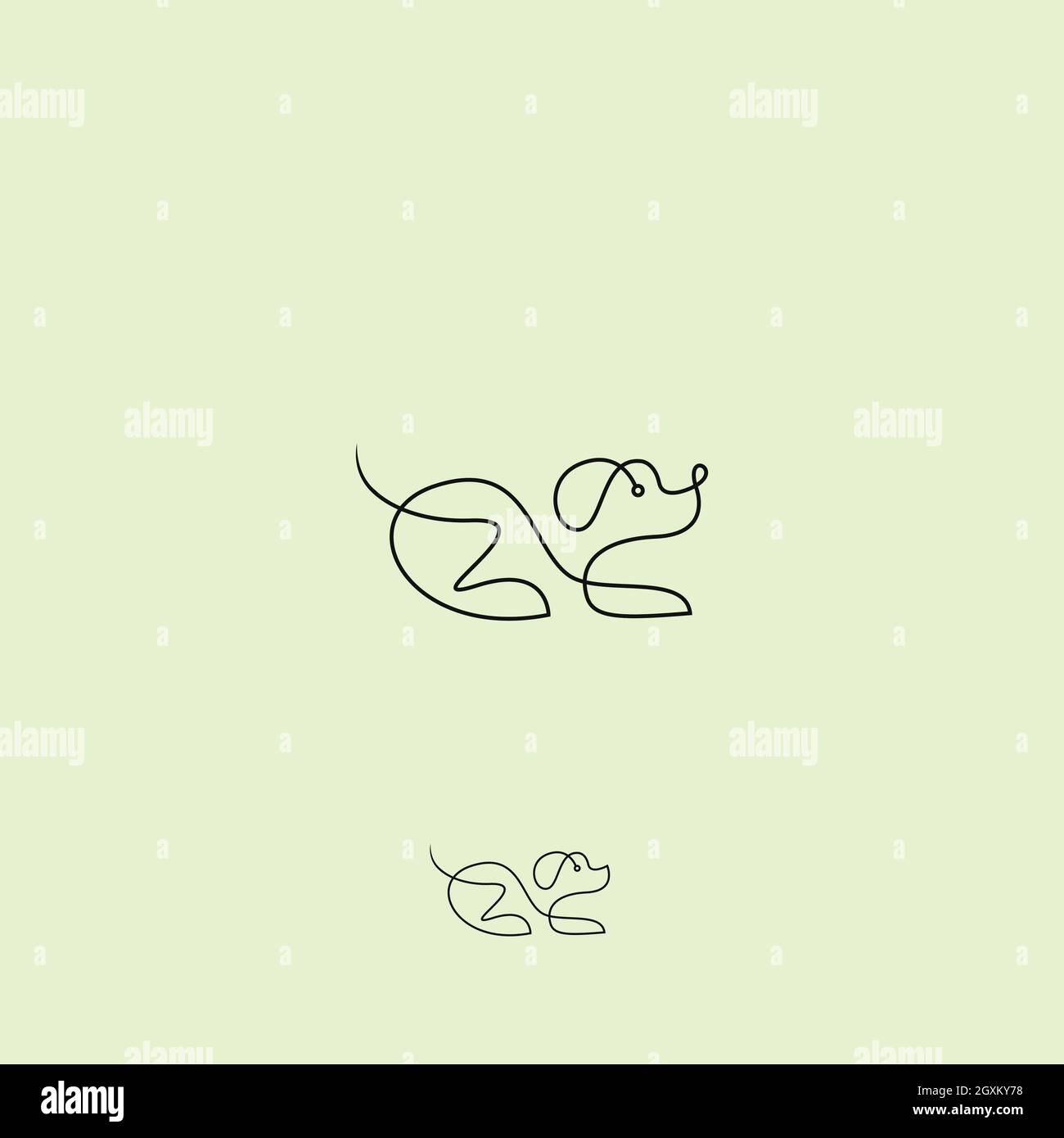 Nature dog logo design vector template Stock Vector