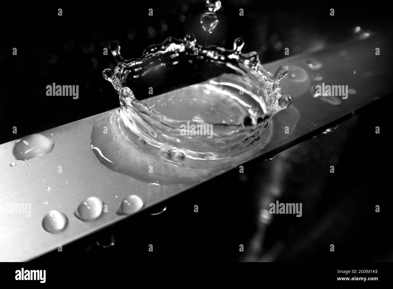 Large water drop Black and White Stock Photos Images Alamy
