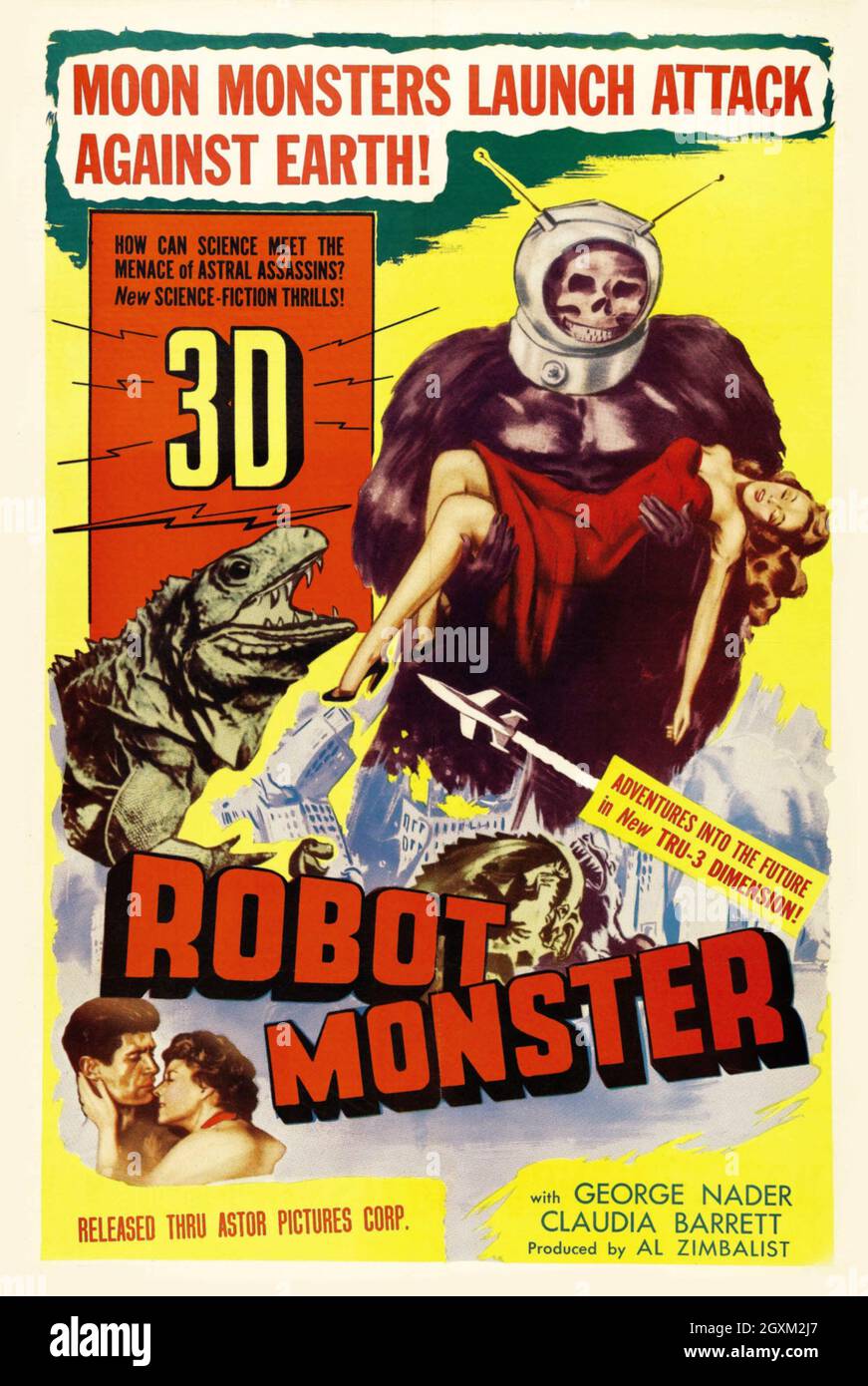 Outer Space B-Movie Poster Classic ROBOT MOVIE POSTER Retro Cult Movie Poster Classic Movie Poster Art Atomic Age Film Poster Robot Art
