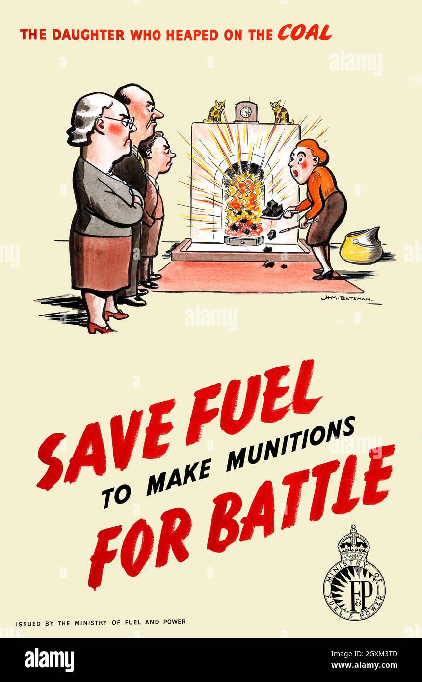 Save fuel to make munitions for battle - Daughter Stock Photo