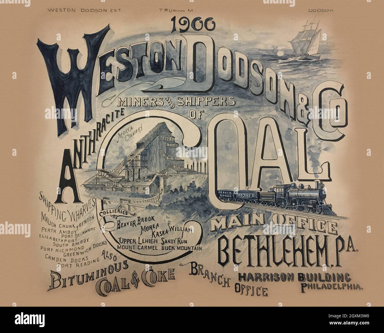 Bethlehem-based Weston Dodson Coal Company Stock Photo