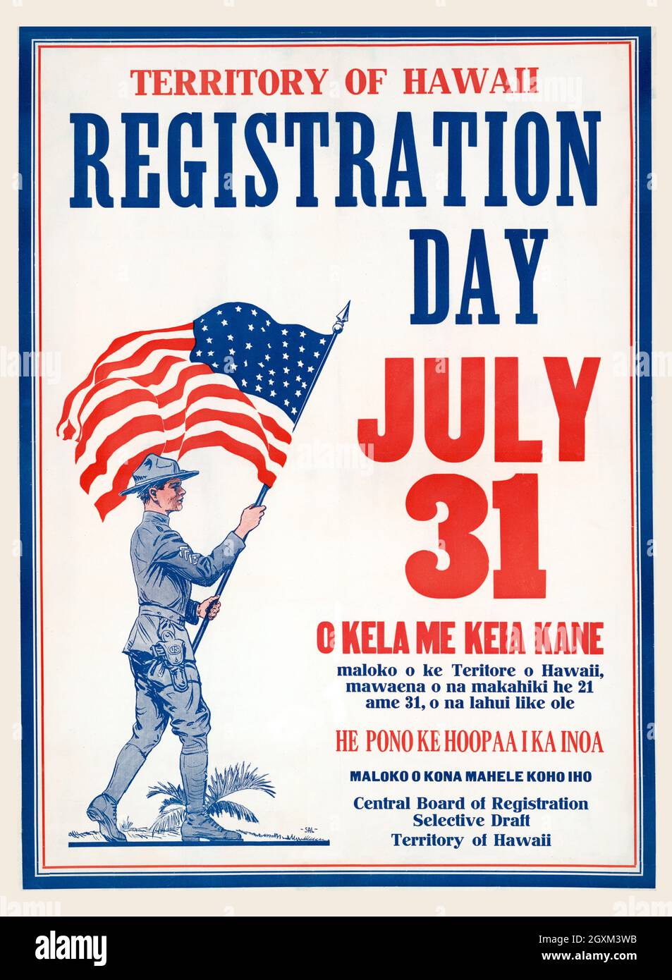 Territory of Hawaii registration day July 31 Hawaiian Stock Photo Alamy