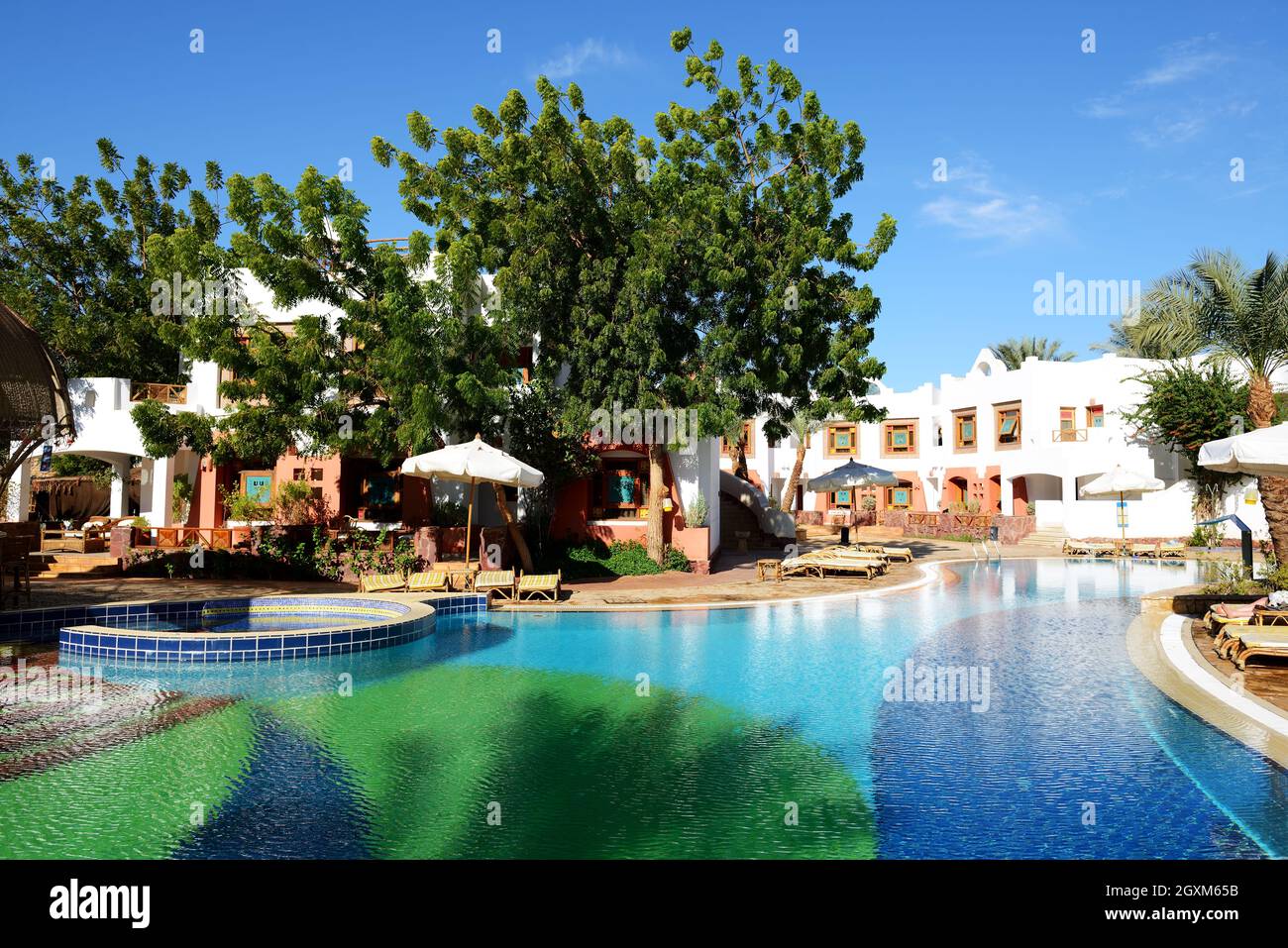 The swimming pool at luxury hotel, Sharm el Sheikh, Egypt Stock Photo