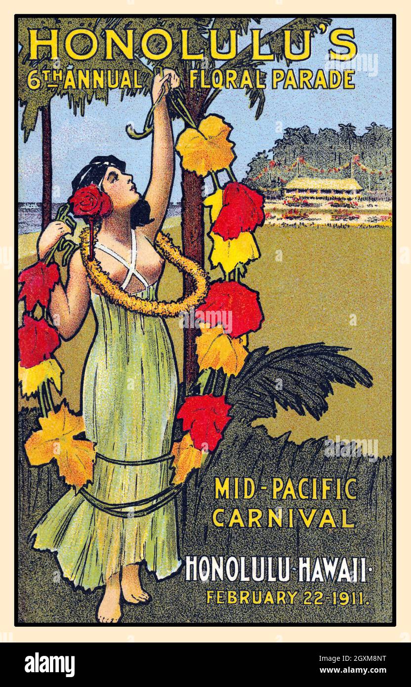 Honolulu 6th Annual Floral Parade Stock Photo Alamy