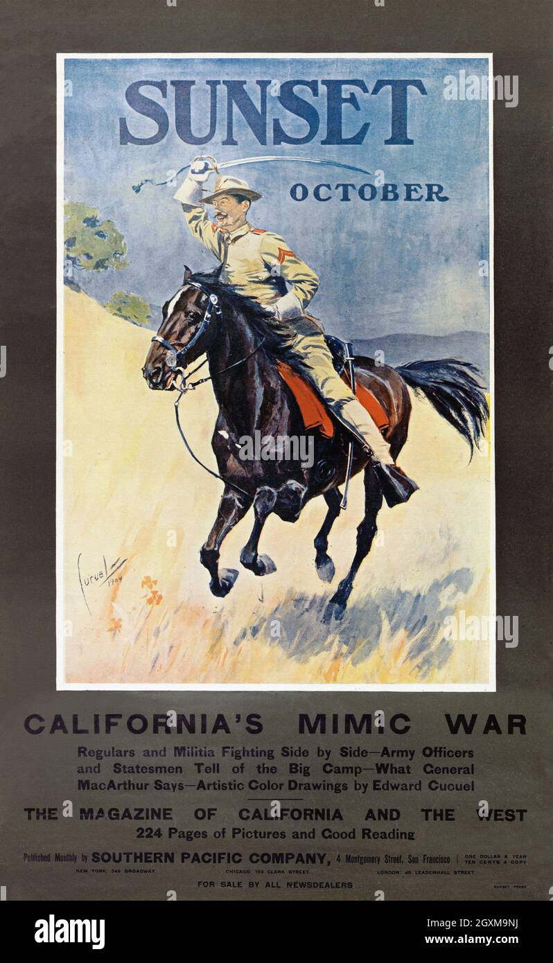 Sunset October. California's Mimic War Stock Photo