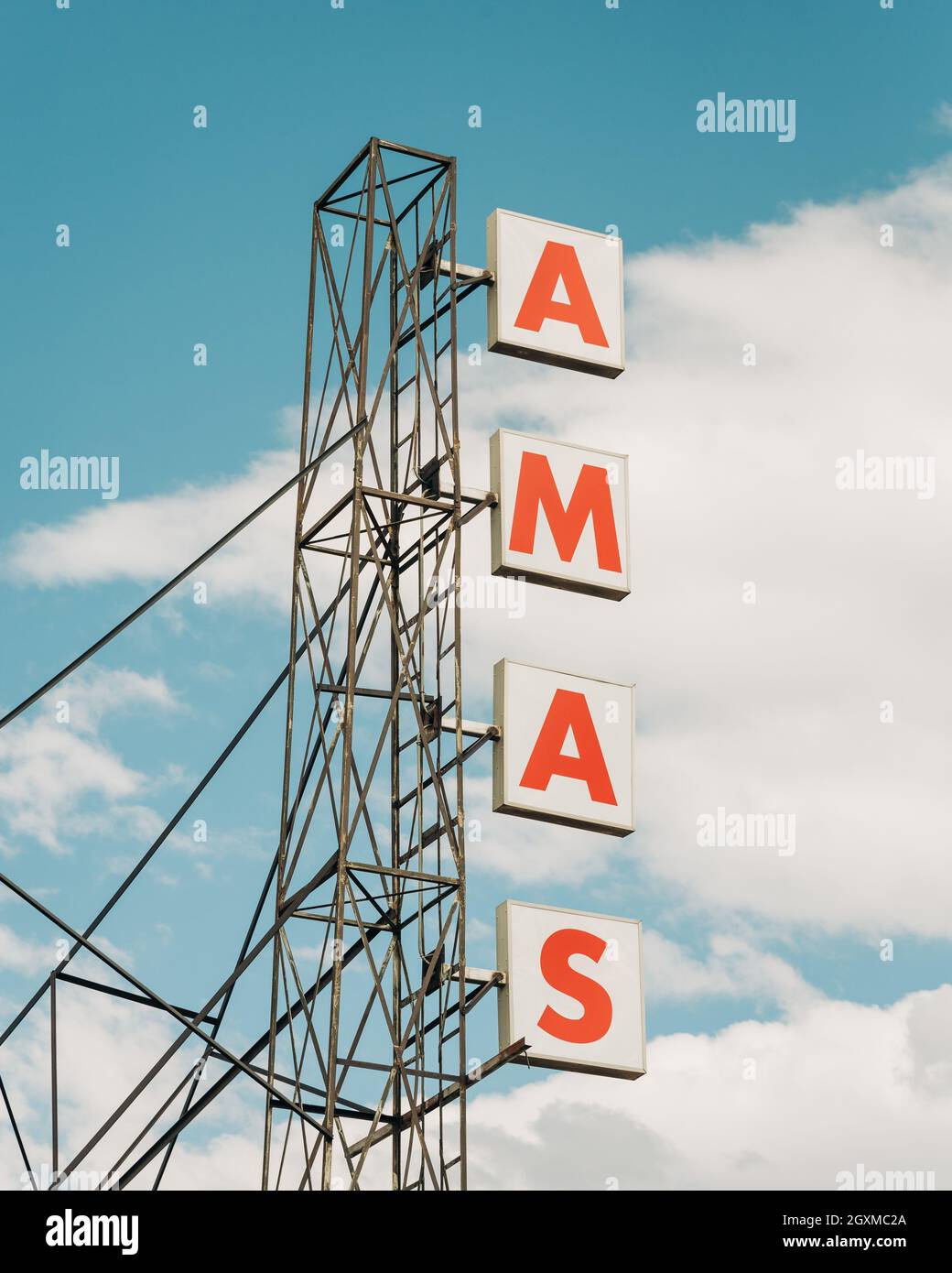 AMAS sign, on Route 66 in Gallup, New Mexico Stock Photo Alamy