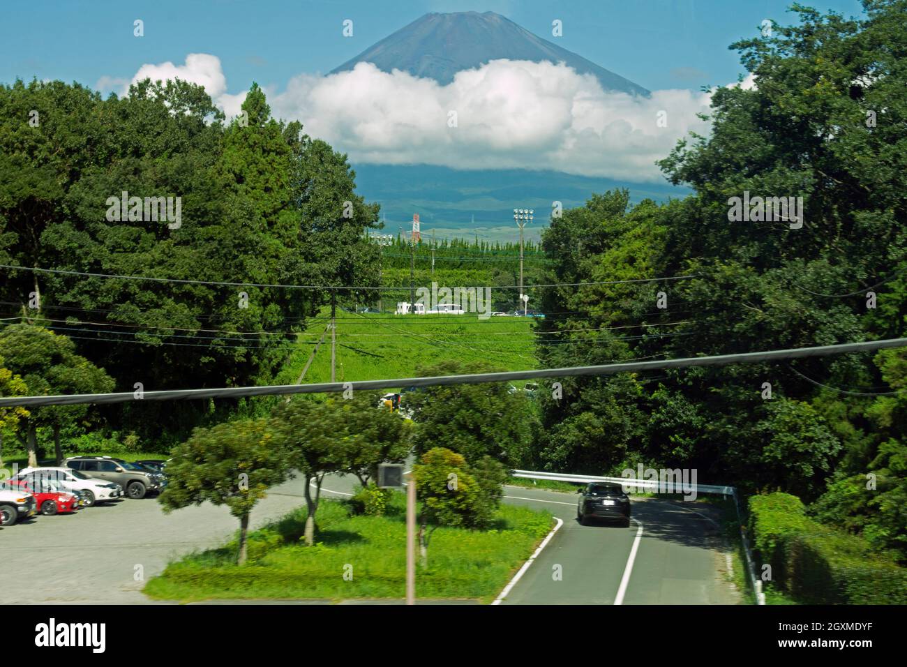 Mount Fuji with clouds, Japan Stock Photo