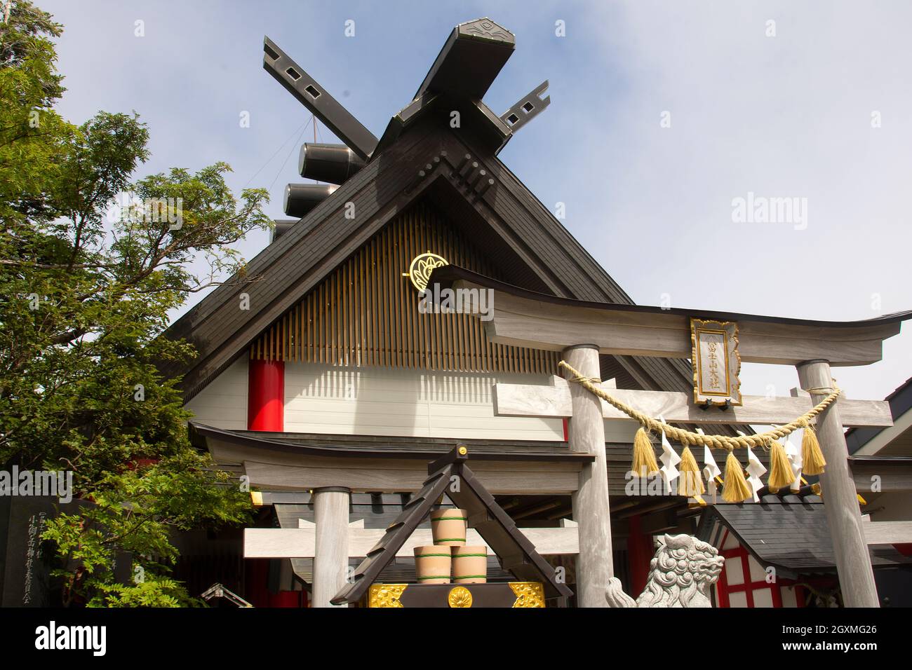 Fujisan Komitake Shrine, Mount Fuji 5th Station, Japan Stock Photo