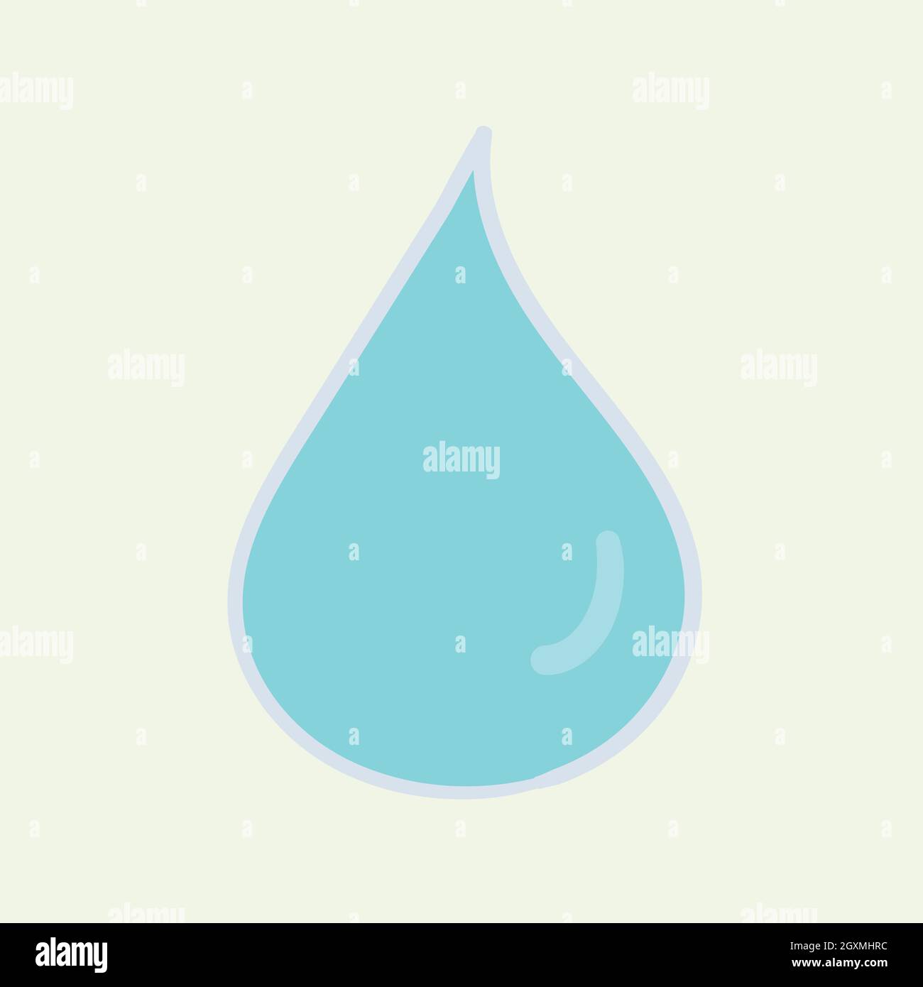 Isolated water droplet icon agaist white background. Stock Vector