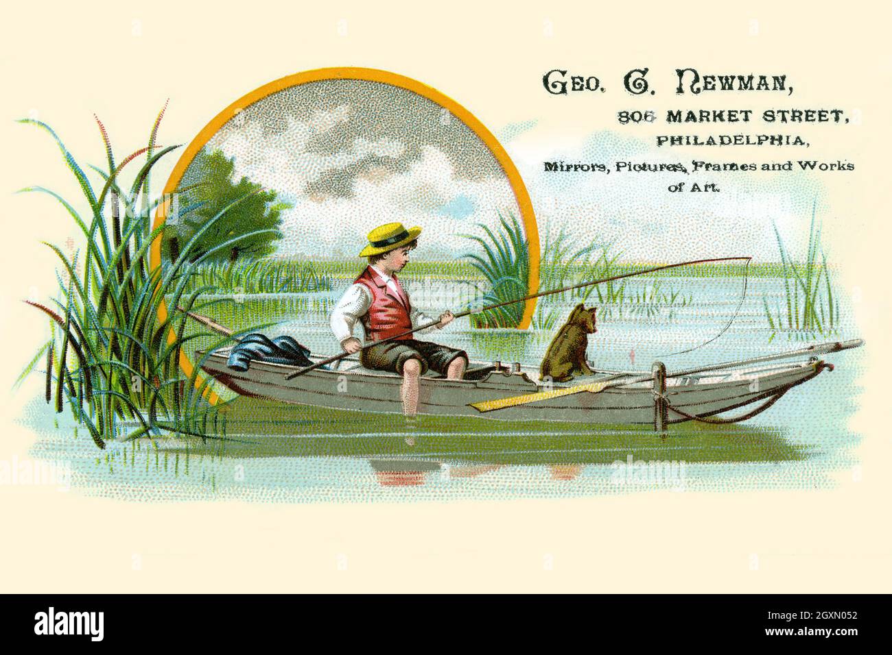 Boy fishing dog boat hi-res stock photography and images - Alamy
