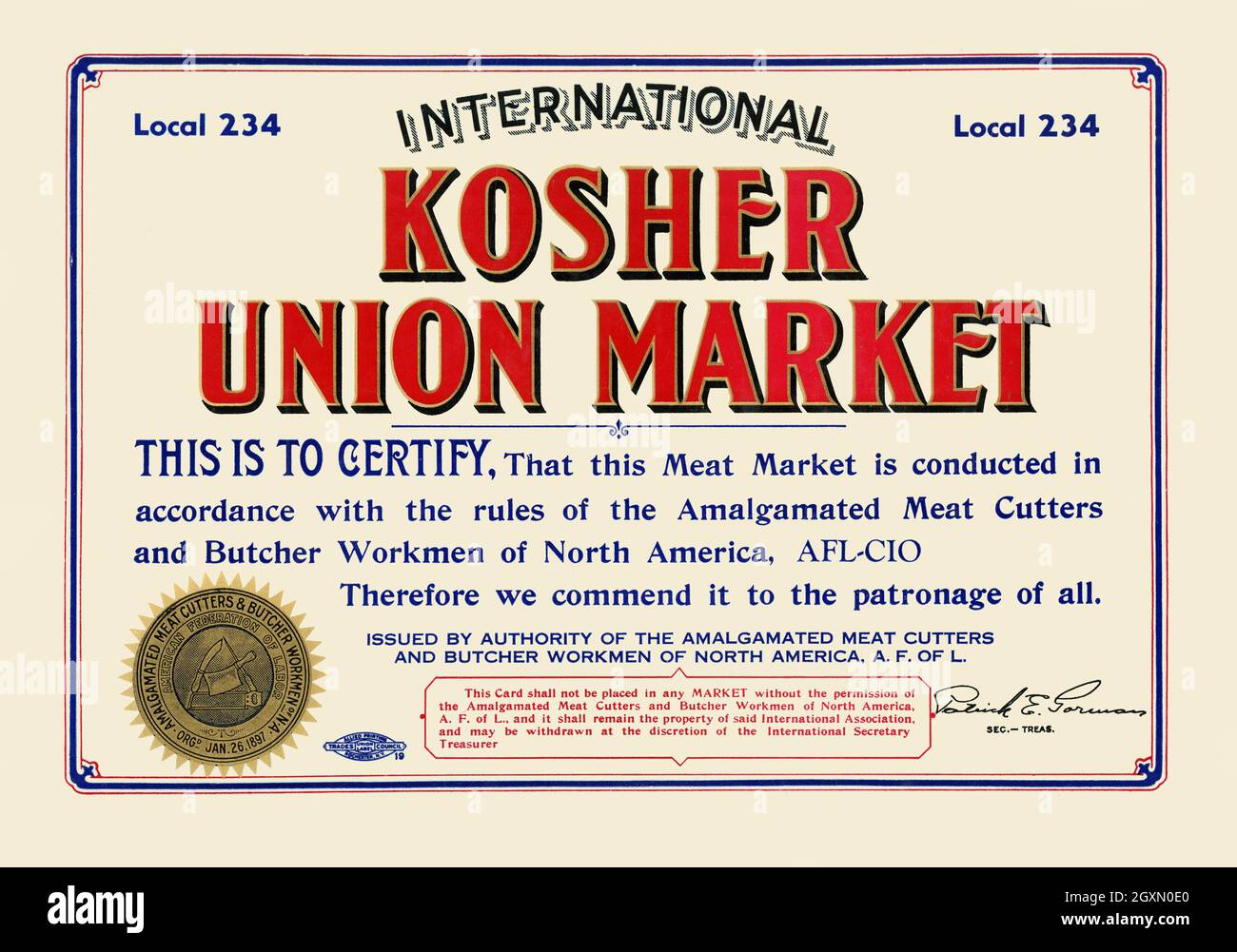 Kosher Union Market Stock Photo Alamy