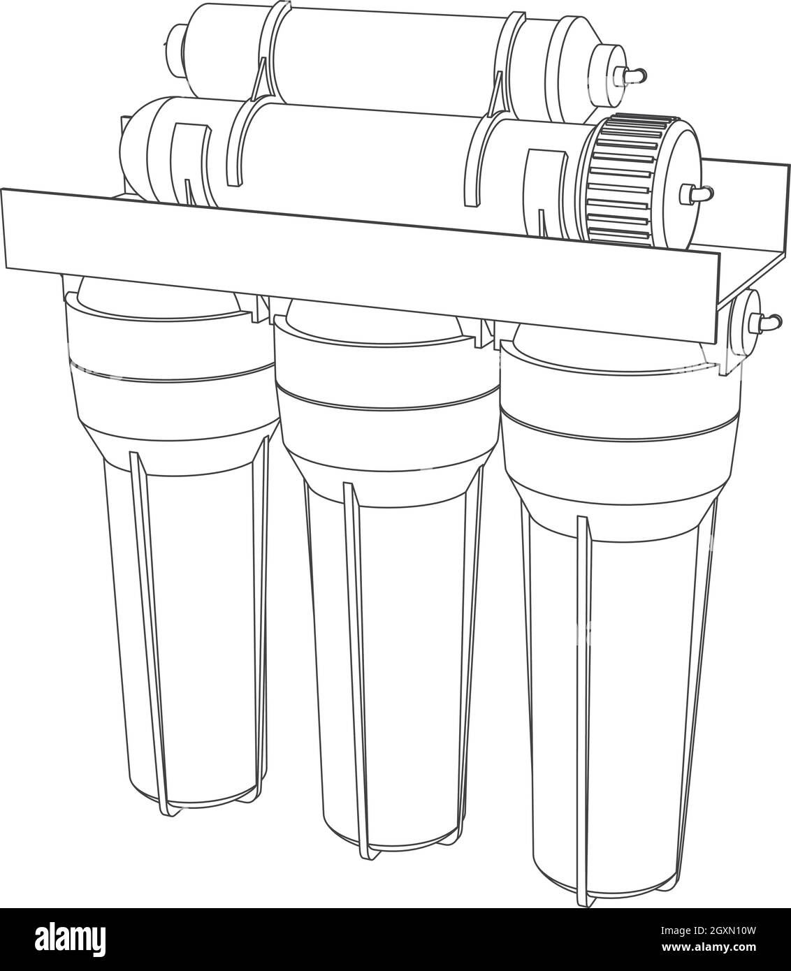Vector outline drink water filter, reverse osmosis home system Stock Vector Image & Art Alamy