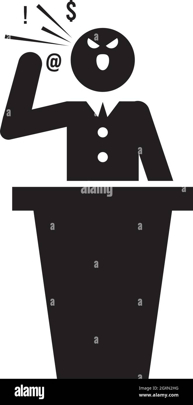 politician giving speech Stock Vector Image & Art - Alamy