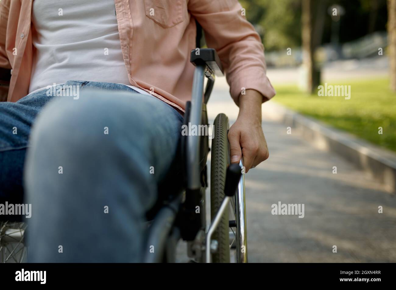 Young male person in wheelchair, paralyzed people Stock Photo Alamy