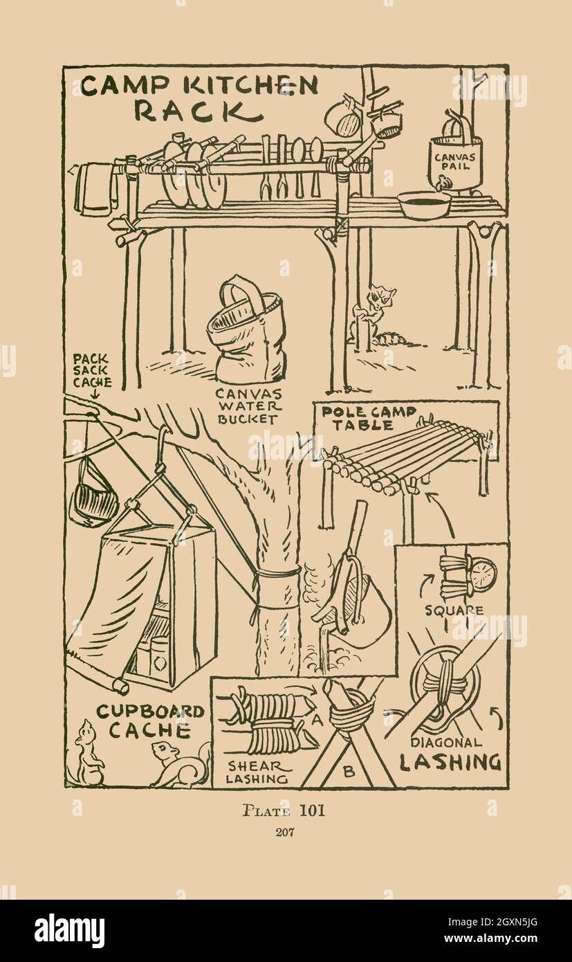 Camp Kitchen Rack Stock Photo Alamy