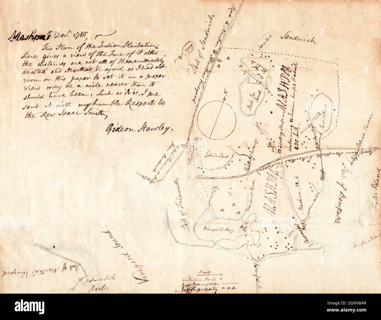 Plan of Mashpee Stock Photo Alamy