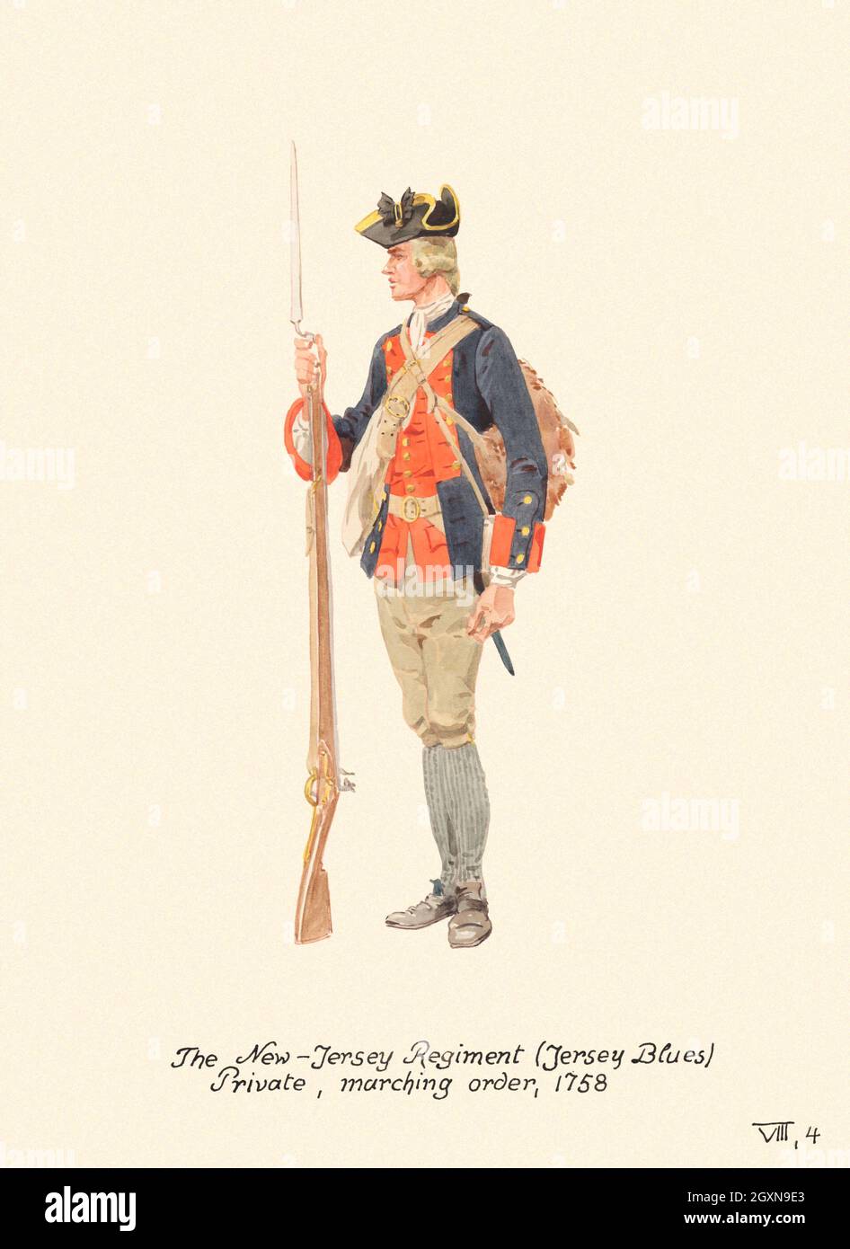 New-Jersey Regiment Private Stock Photo