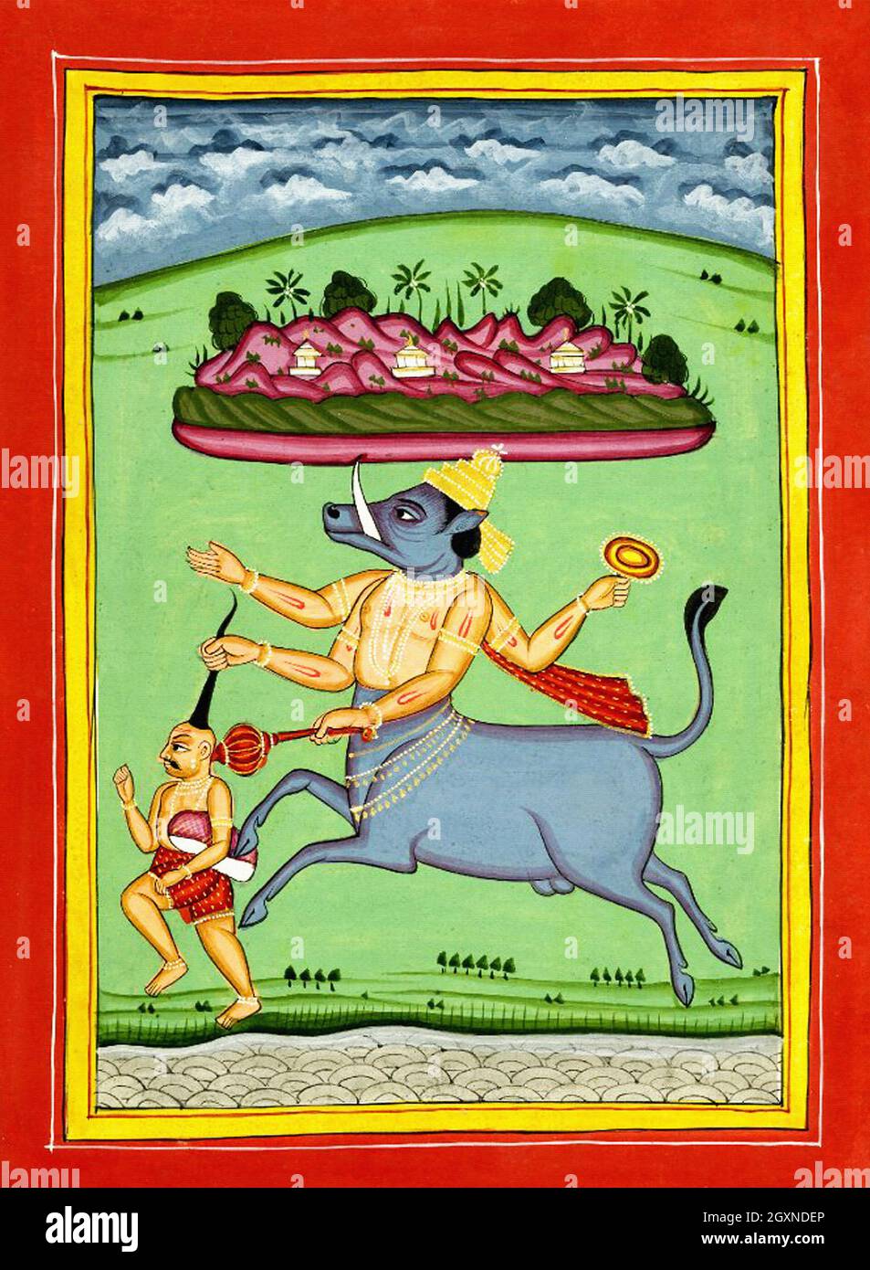 Deity Vishnu as Varaha Stock Photo