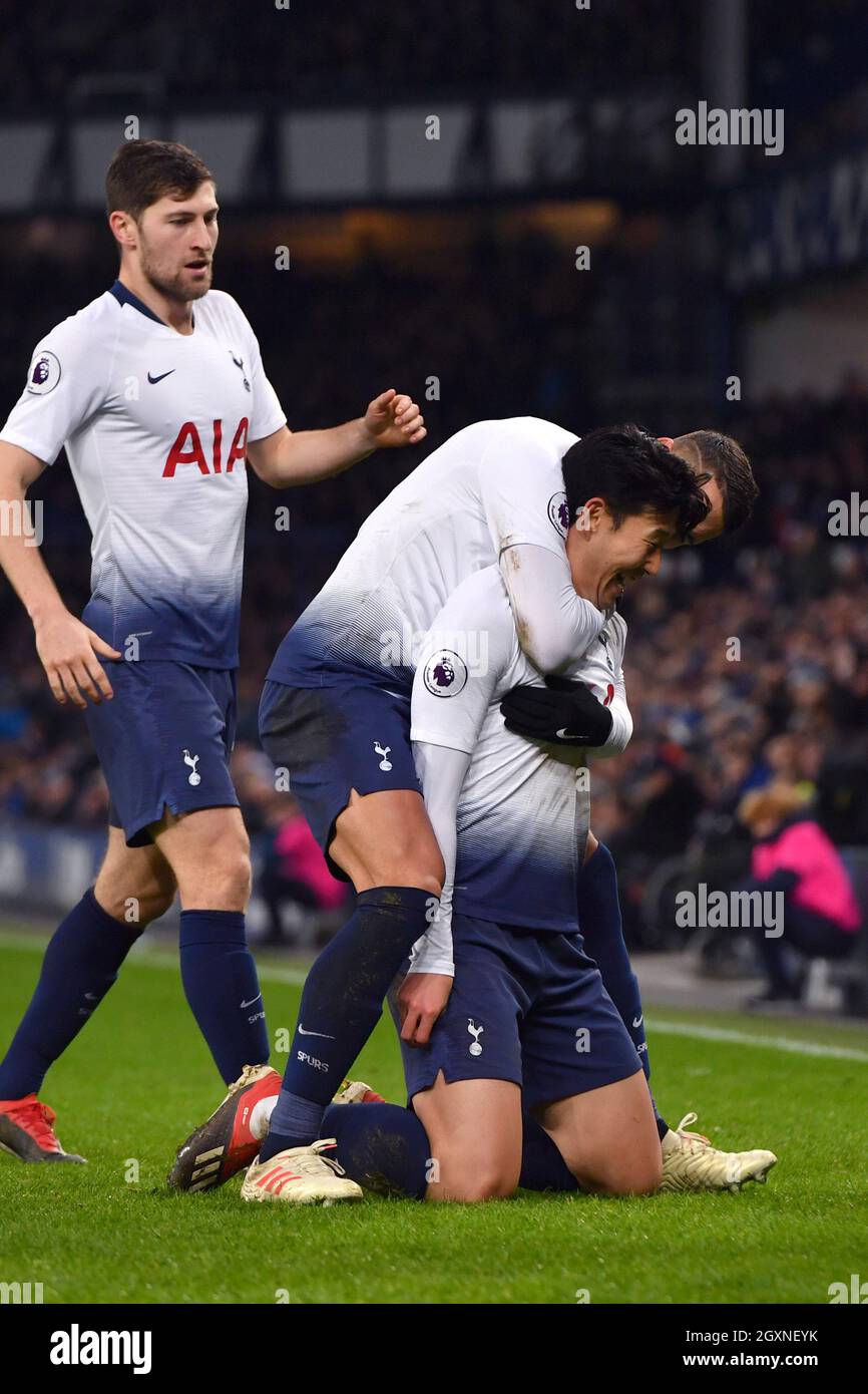 Tottenham Hotspur's Son Heung-min Celebrates Scoring His Side's Fifth ...