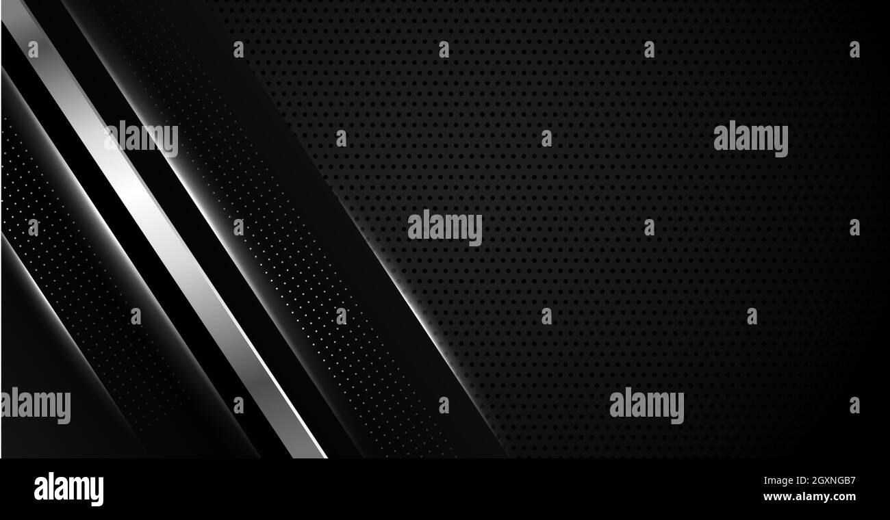 Perforated dark background with metal inserts - Vector illustration Stock Photo