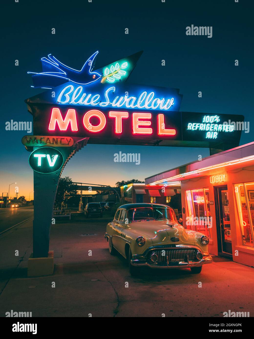 Car vehicle motor sign motel hotel hires stock photography and images