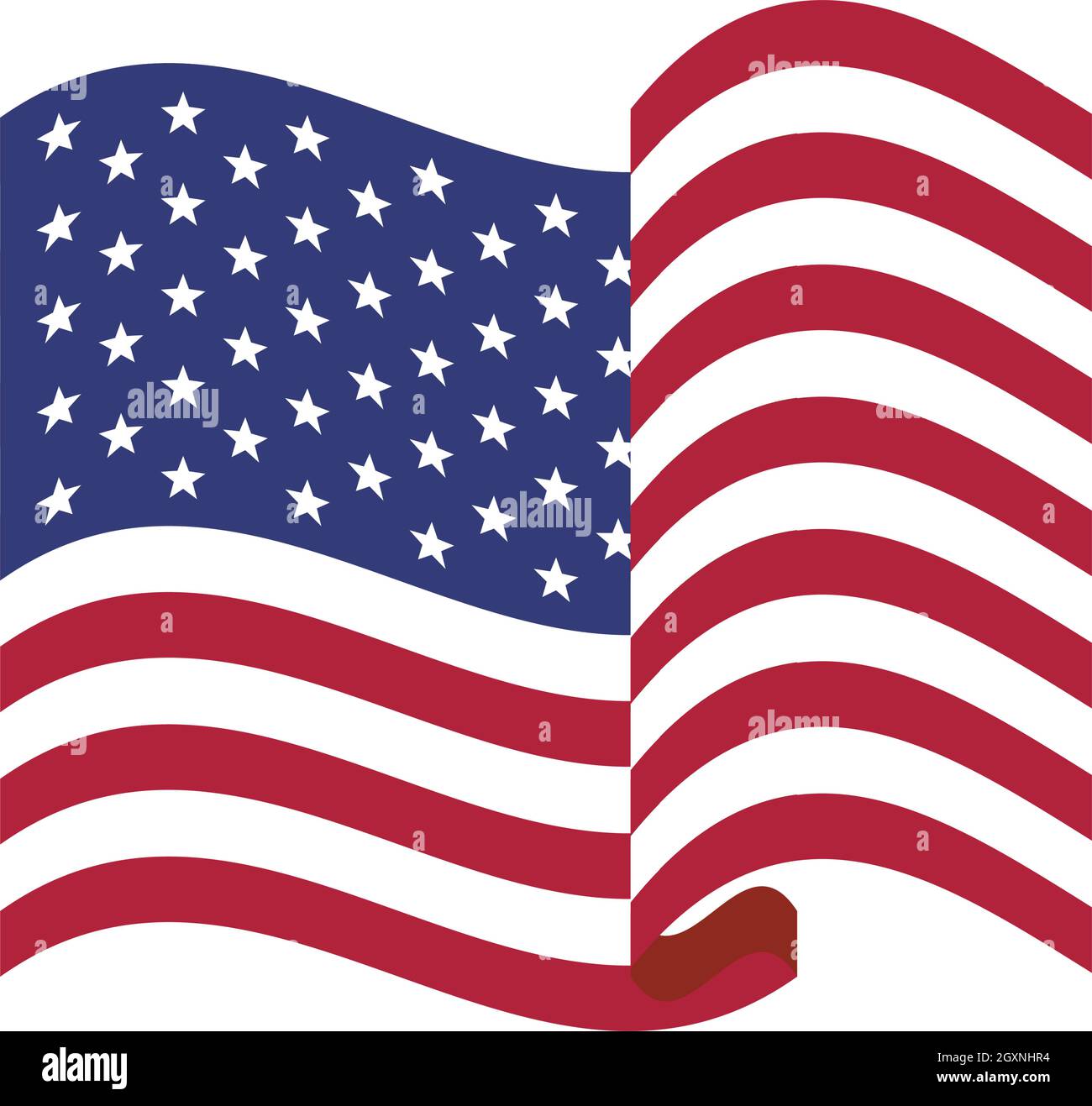 usa flag waving Stock Vector Image &amp; Art - Alamy