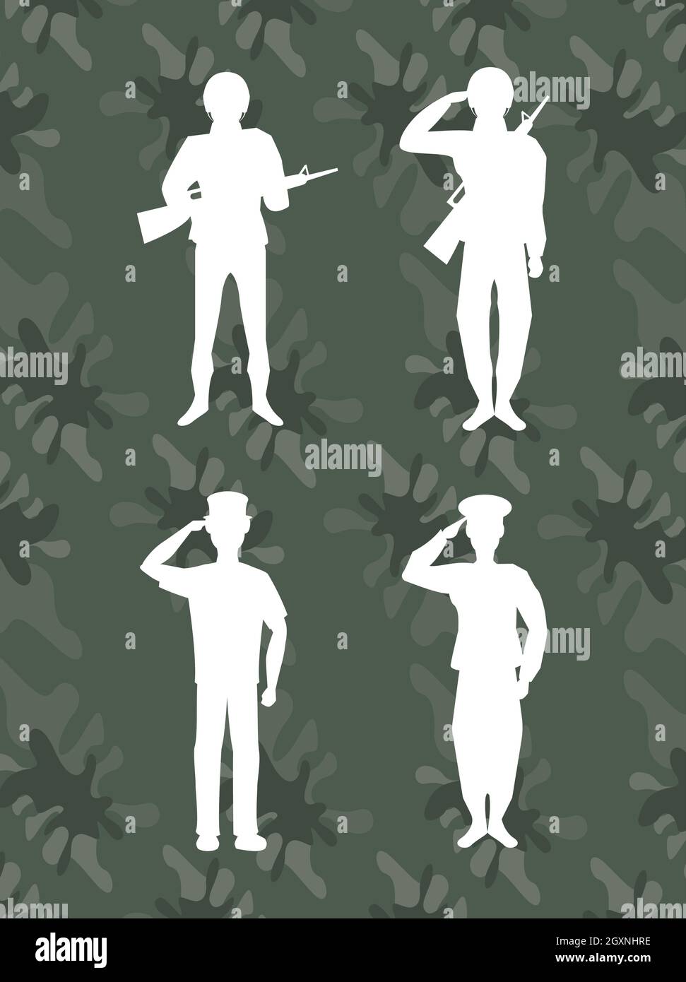 four veterans day silhouettes Stock Vector Image & Art - Alamy