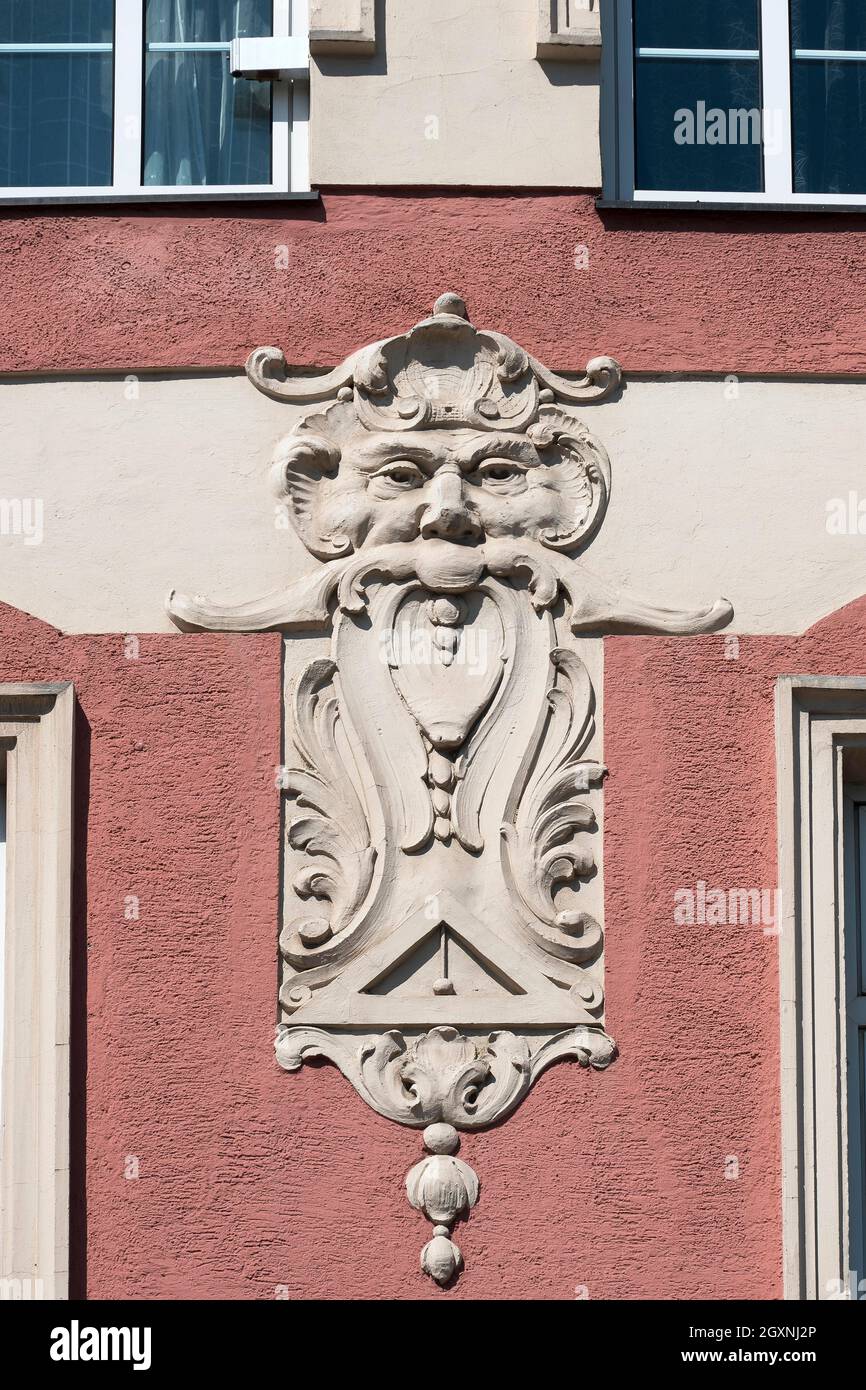 Detail on the Art Nouveau facade at Harras, Munich, Upper Bavaria, Bavaria, Germany Stock Photo
