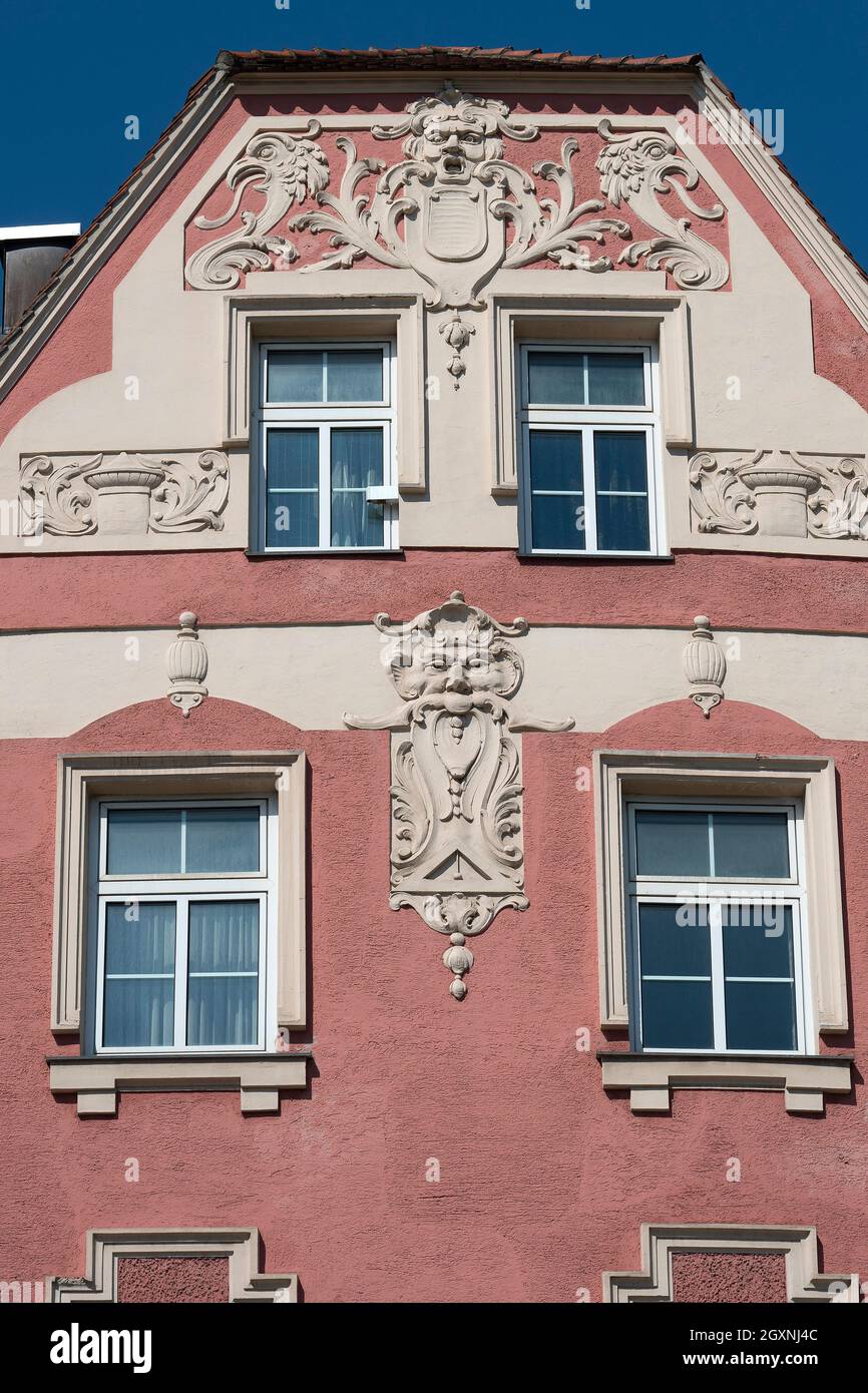Art Nouveau facade on the Harras, Munich, Upper Bavaria, Bavaria, Germany Stock Photo