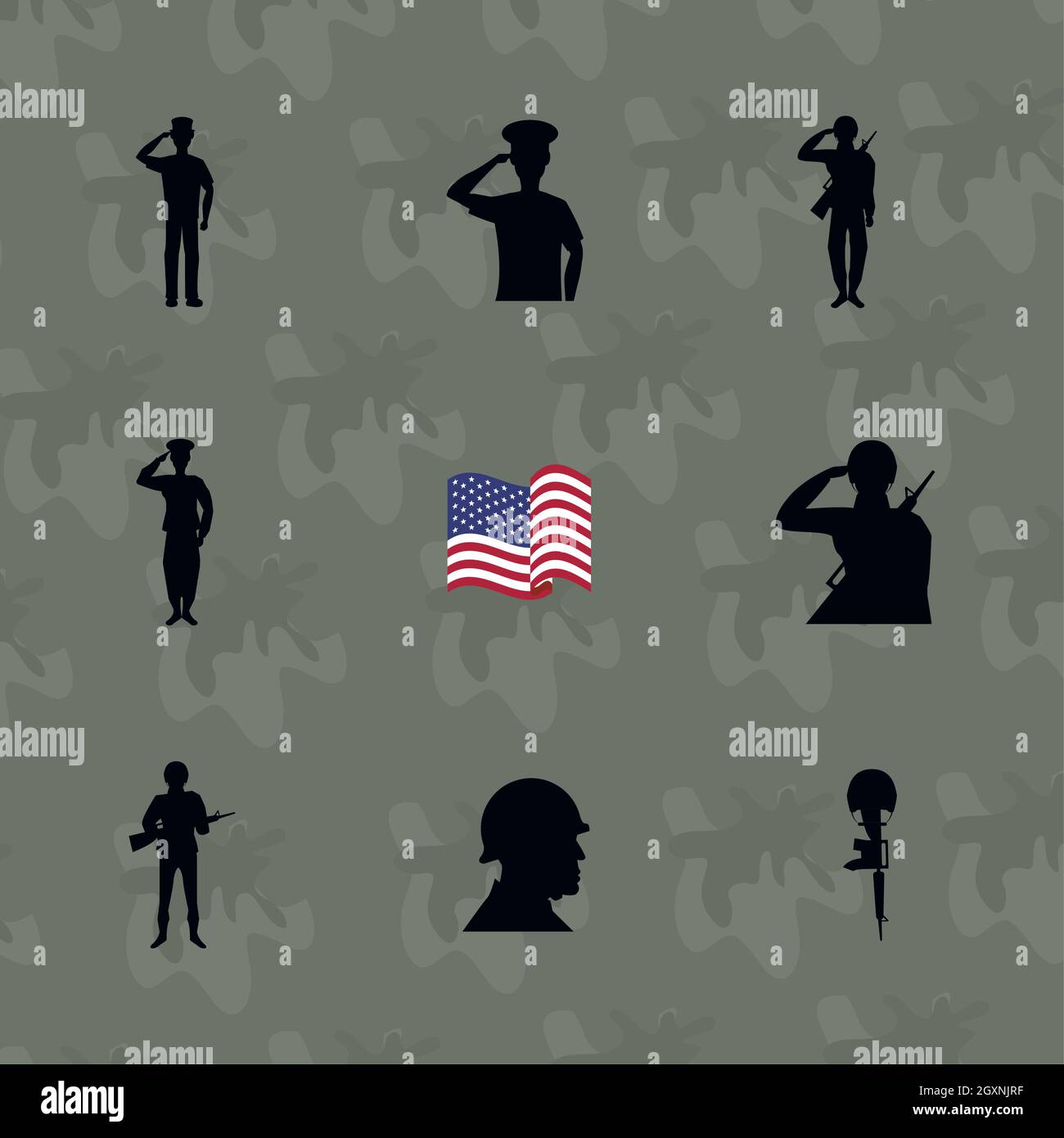 nine veterans day silhouettes Stock Vector Image & Art - Alamy