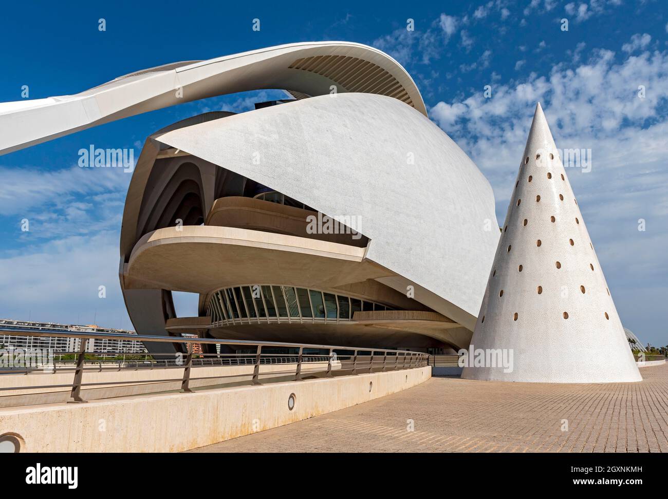 Palace of the Arts, Palau de les Arts Reina Sofia, City of Arts and Sciences, Valencia, Spain Stock Photo