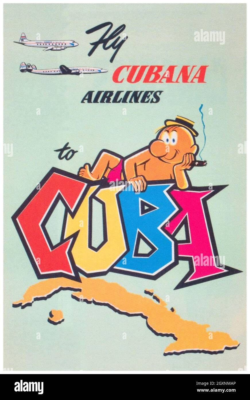 Fly Cubana Airlines to Cuba Stock Photo