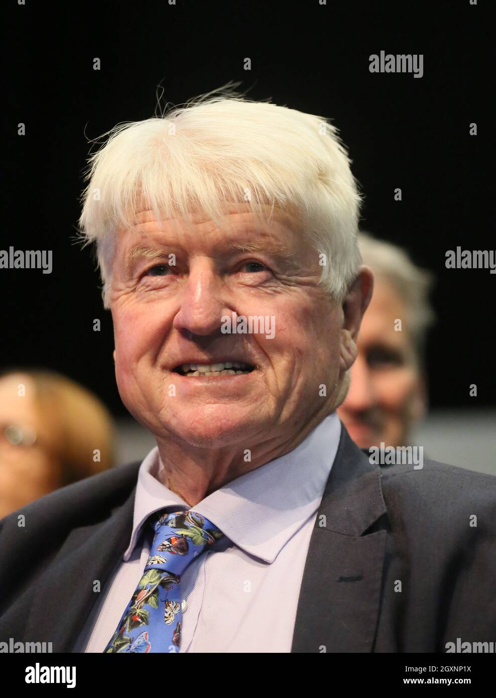 Manchester, UK. 5th October, 2021 Stanley Johnson, father of Boris Johnson  at the Tory Party Conference. Manchester, UK. Credit: Barbara Cook/Alamy  Live News Stock Photo - Alamy