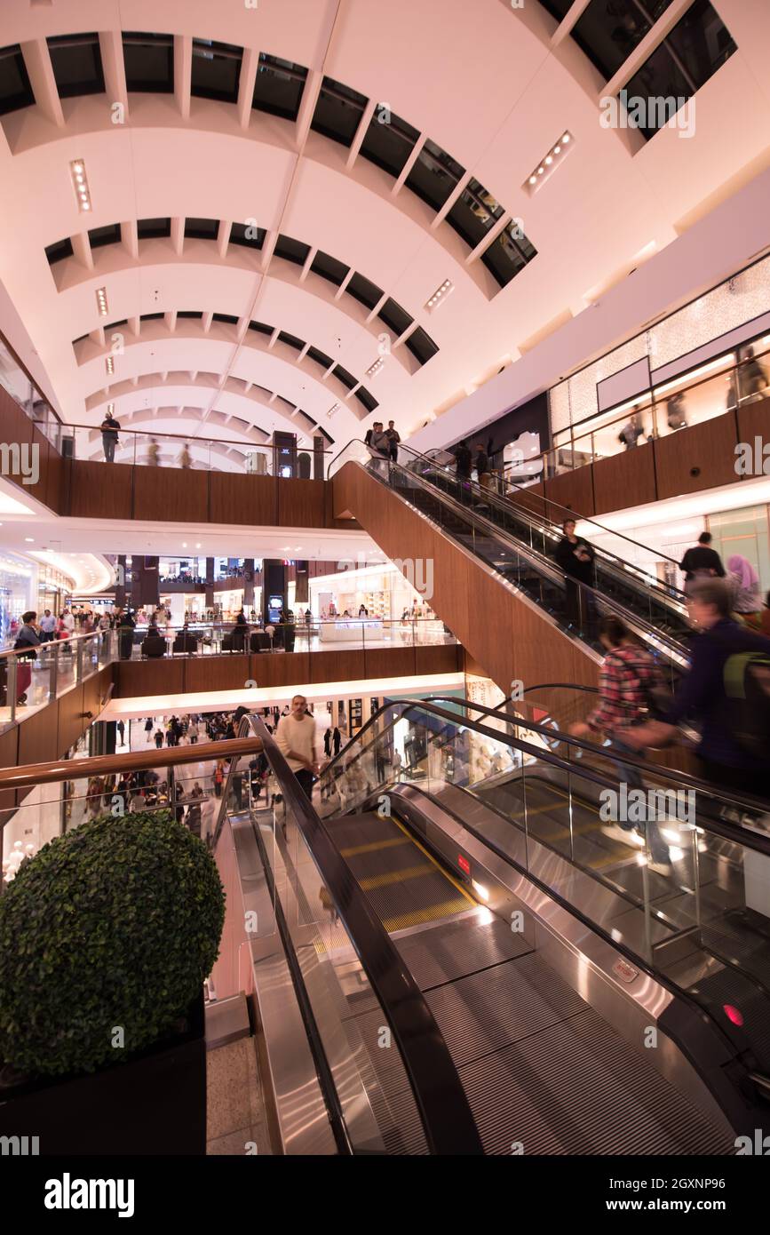 interior of the large modern shopping center Stock Photo - Alamy