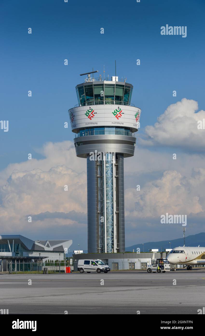 Tower, Airport, Sofia, Bulgaria Stock Photo