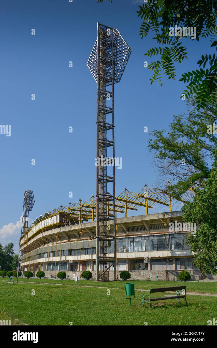 Football stadium, Plovdiv, Bulgaria Stock Photo