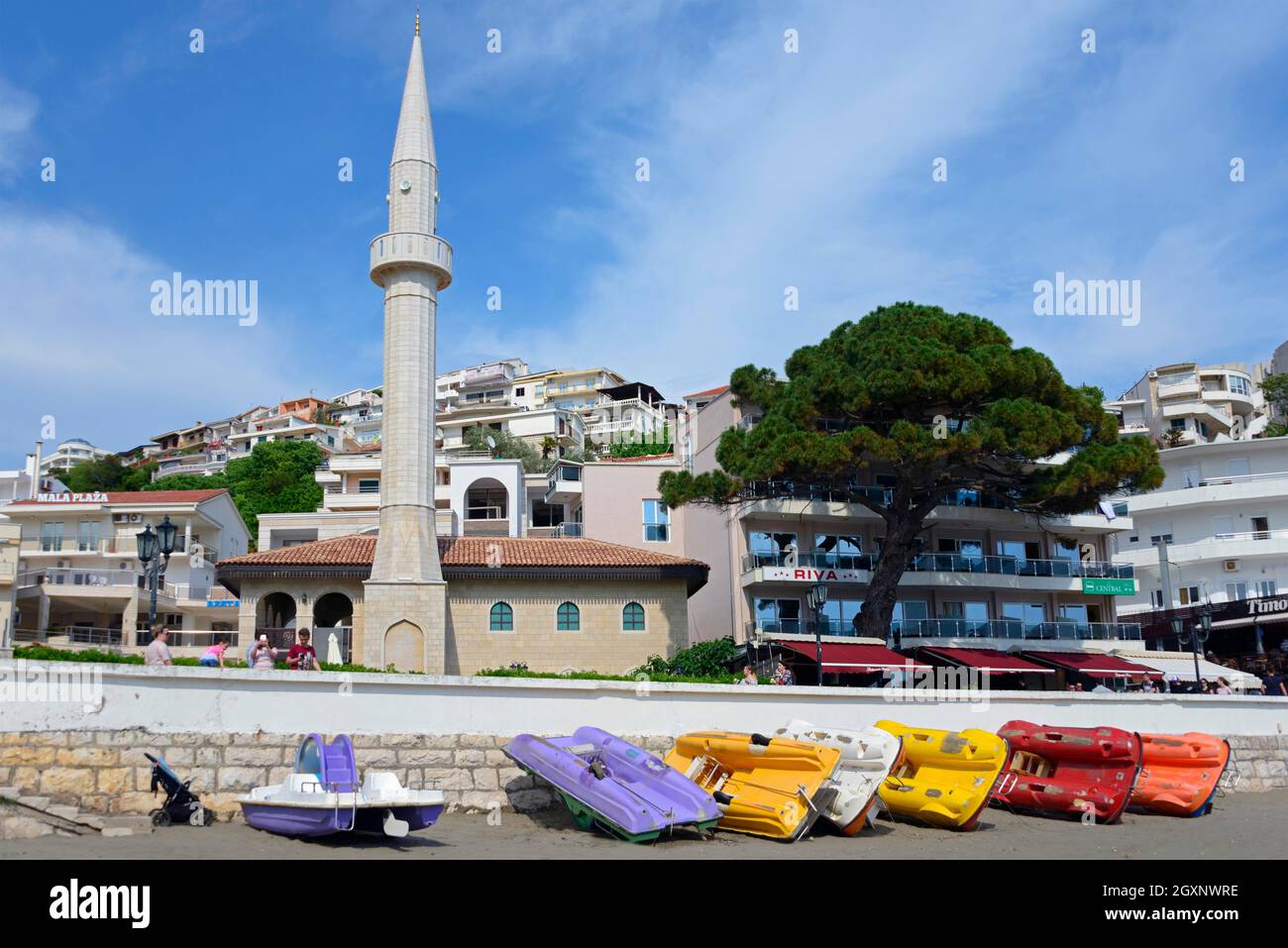 Sailors Mosque, Ulcinj, Sailors Mosque, Mornarska Dzamija, Ulqini, Montenegro Stock Photo