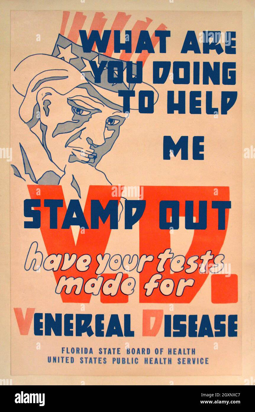 Stamp out Venereal Disease Stock Photo