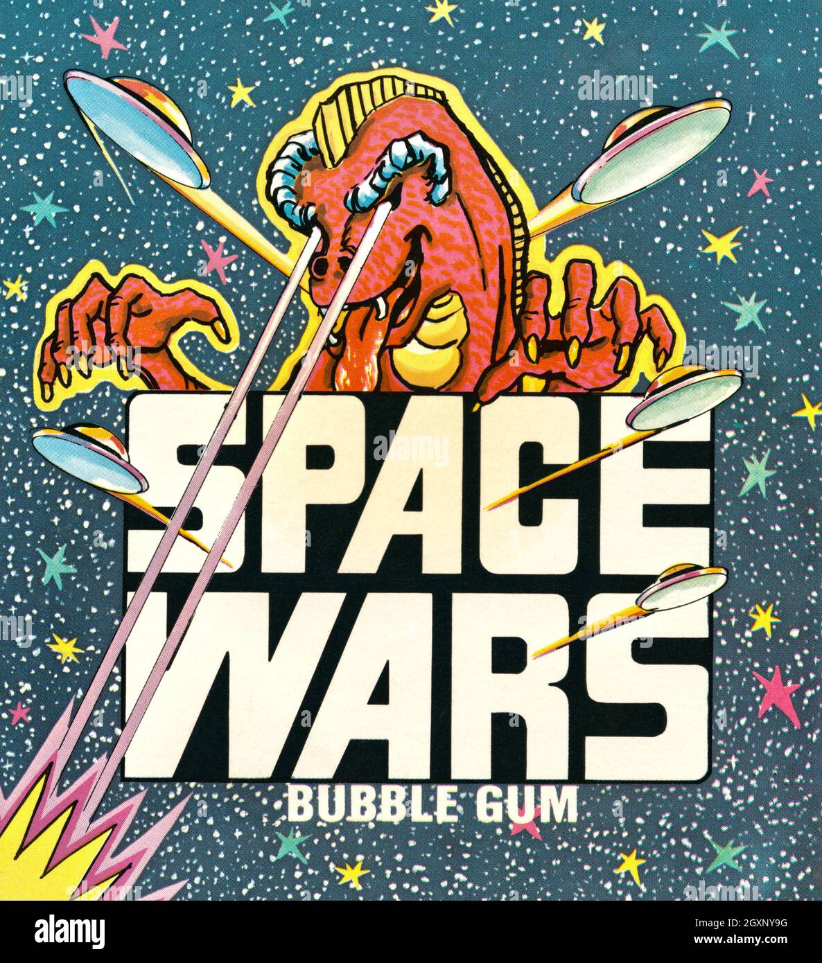 Space Wars Bubble Gum Stock Photo
