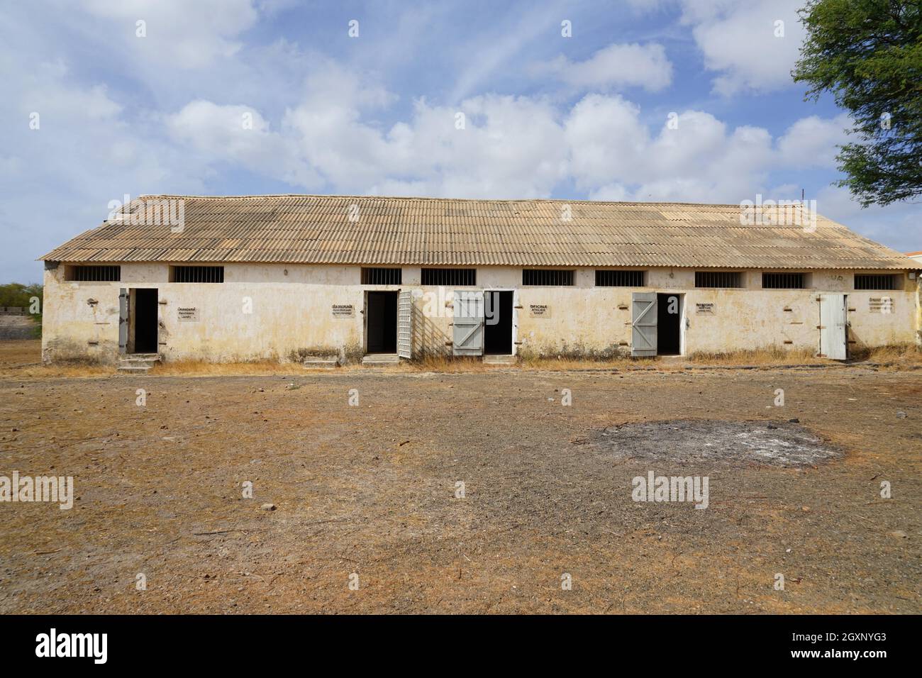 Laundry, office, dining room, Tarrafal concentration camp, Santiago Island, Republic of Cape Verde Stock Photo